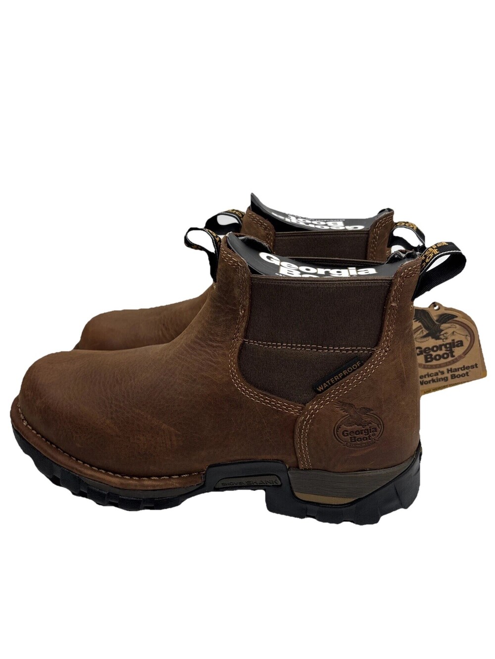 Georgia Boot Eagle One Steel Toe Waterproof Chelsea Work Boot Size 8.5 Brand New